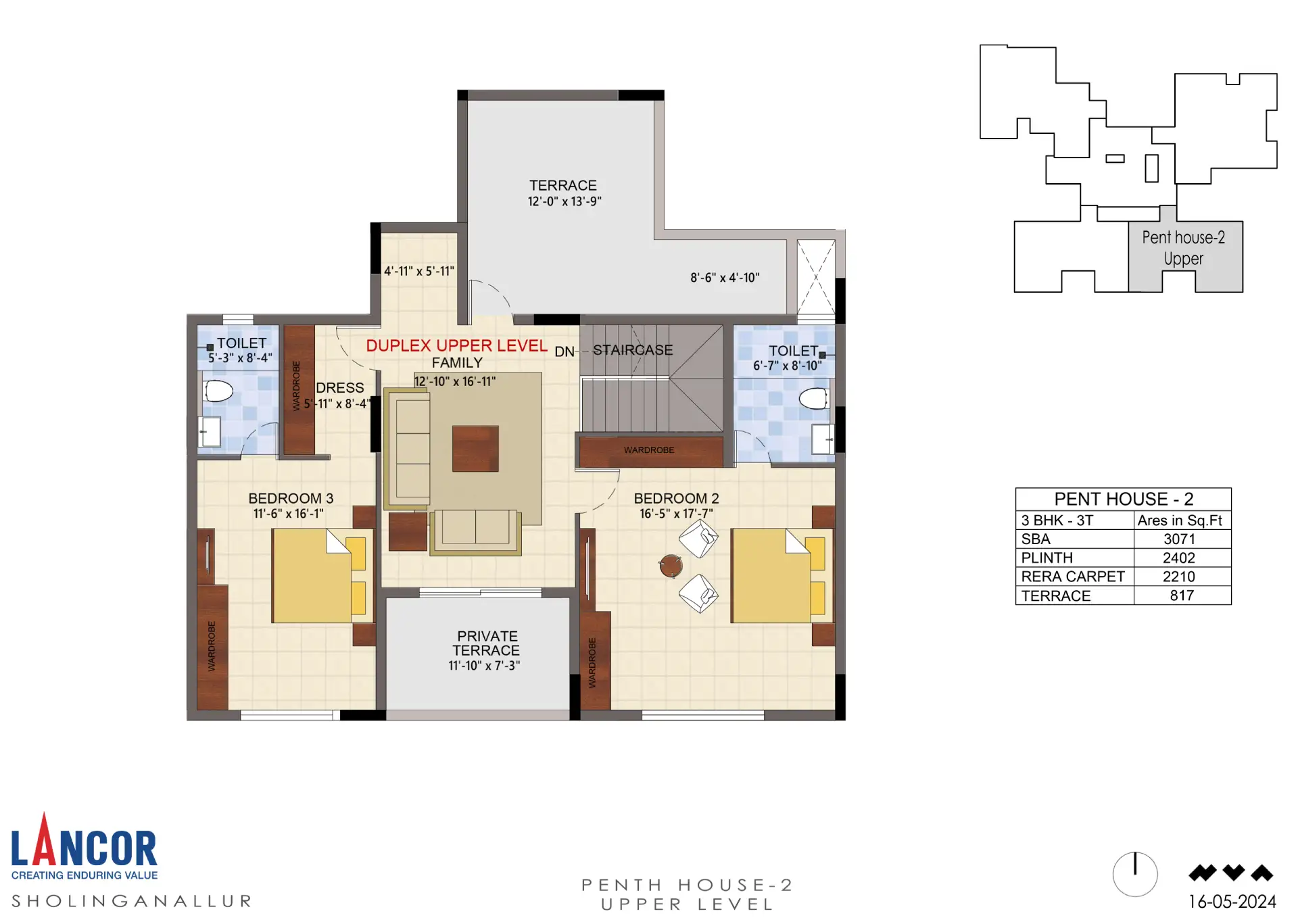 Penthouse Upper 2 - 3 BHK